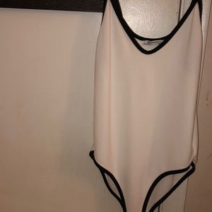 This is a authentic Zara white bodysuit!